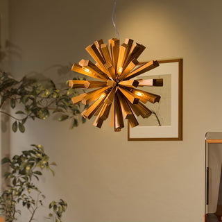Nova Lustre Art Nordic Premium en Bois Éclatant