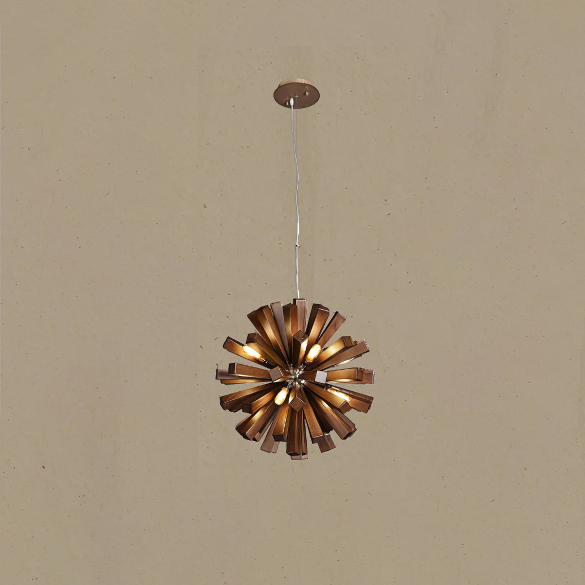 Adraine Lustre Art Nordic Premium en Bois Éclatant