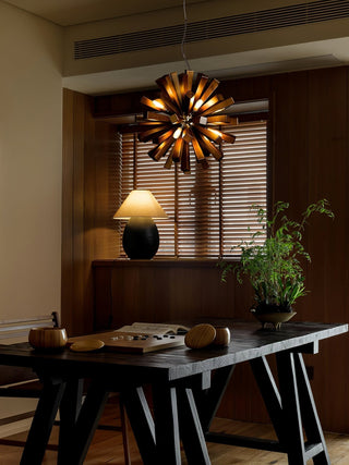 Nova Lustre Art Nordic Premium en Bois Éclatant