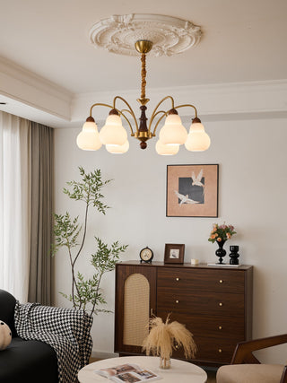 Novelle Lustre Vintage en Bois à L'Élégance Traditionnelle