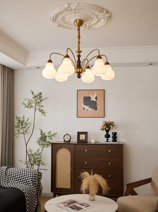Novelle Lustre Vintage en Bois à L'Élégance Traditionnelle