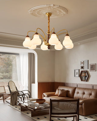 Novelle Lustre Vintage en Bois à L'Élégance Traditionnelle