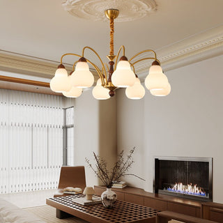 Novelle Lustre Vintage en Bois à L'Élégance Traditionnelle