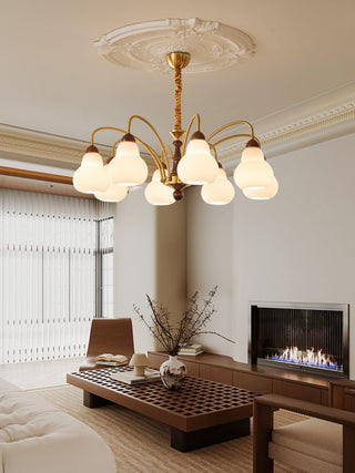 Novelle Lustre Vintage en Bois à L'Élégance Traditionnelle