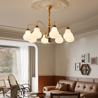 Novelle Lustre Vintage en Bois à L'Élégance Traditionnelle