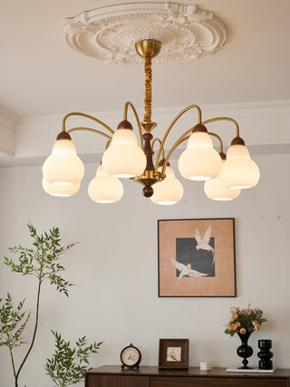 Novelle Lustre Vintage en Bois à L'Élégance Traditionnelle
