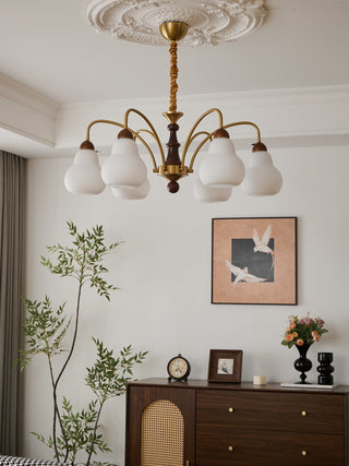 Novelle Lustre Vintage en Bois à L'Élégance Traditionnelle
