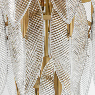 Ivthayra Lustre Postmoderne en Laiton et Verre de Luxe