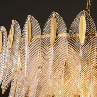 Ivthayra Lustre Postmoderne en Laiton et Verre de Luxe