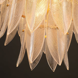 Ivthayra Lustre Postmoderne en Laiton et Verre de Luxe