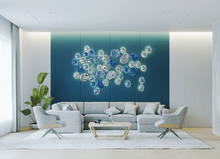 Nyzoris Applique Murale Élégante en Verre Bulle