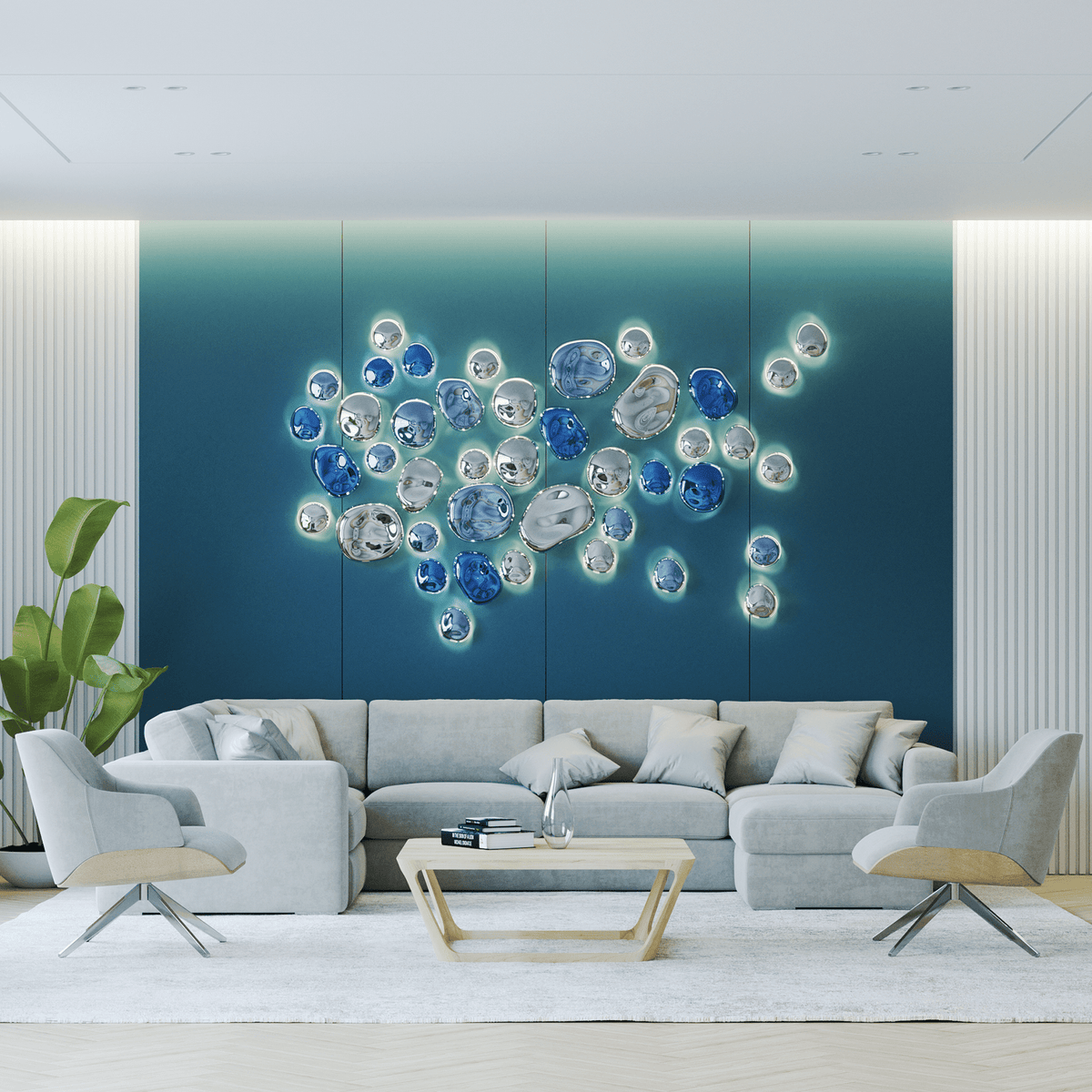 Nyzoris Applique Murale Élégante en Verre Bulle
