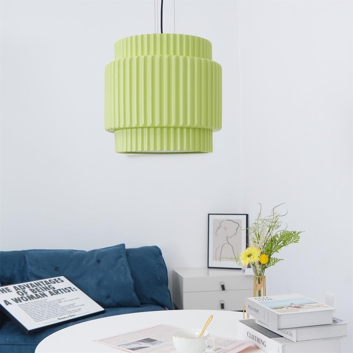Aurelia Ribbed Pendant Light-Neutral Decor