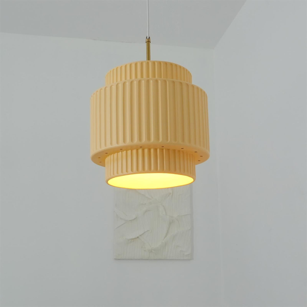 Aurelia Ribbed Pendant Light-Neutral Decor