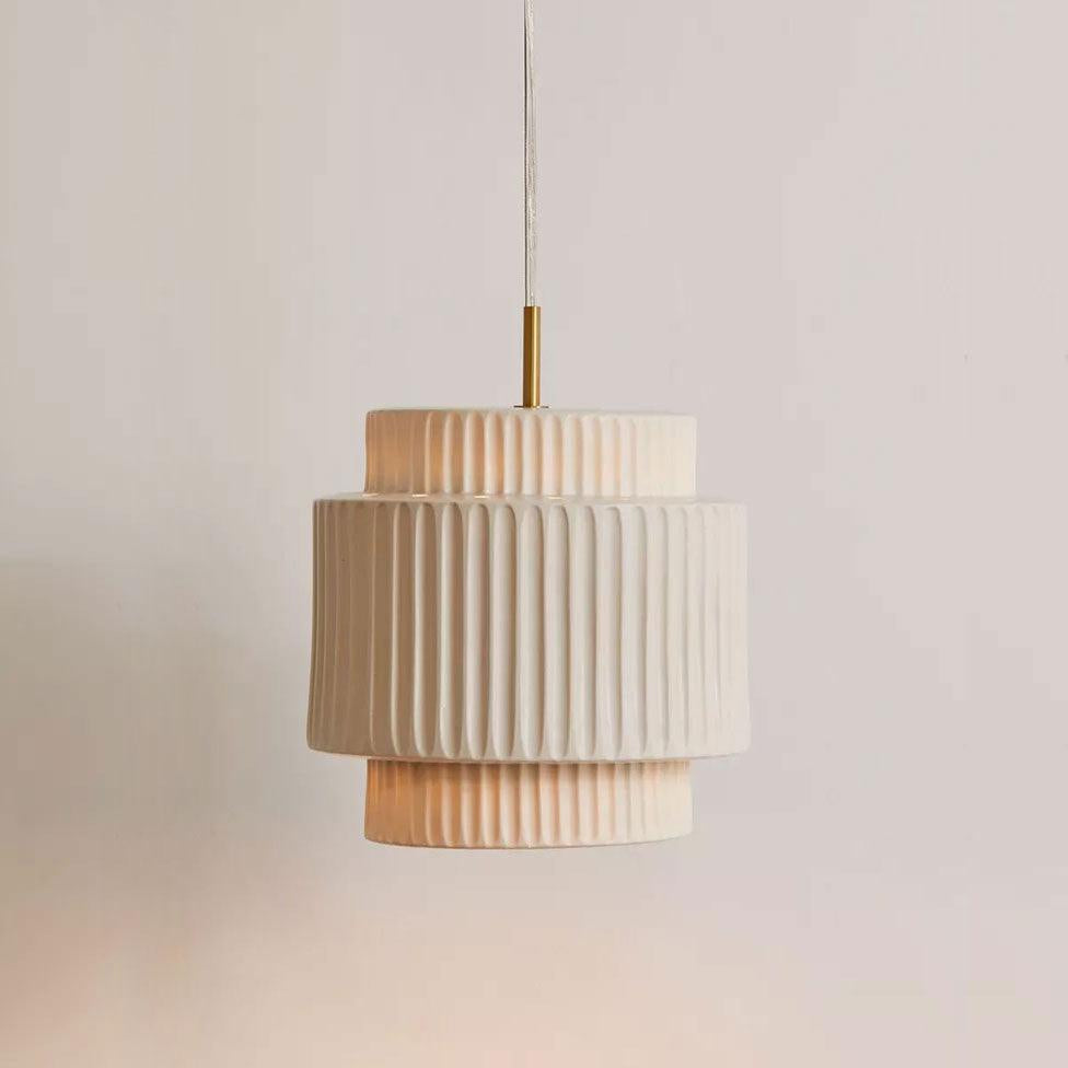 Aurelia Ribbed Pendant Light-Neutral Decor