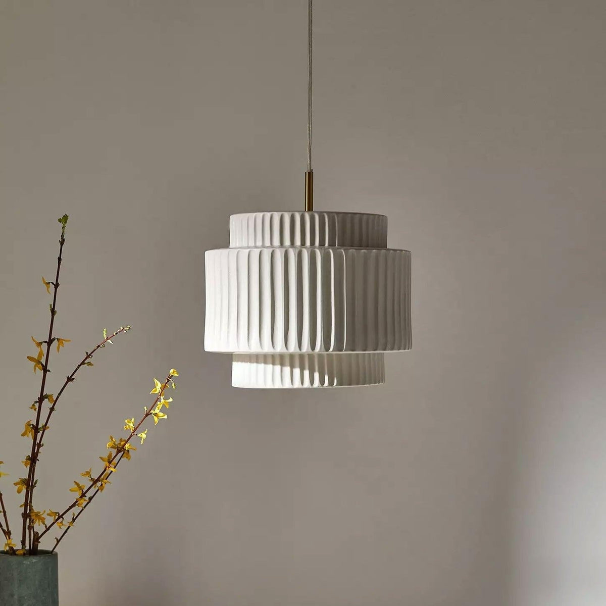 Aurelia Ribbed Pendant Light-Neutral Decor