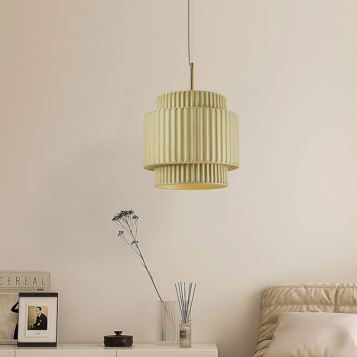 Aurelia Ribbed Pendant Light-Neutral Decor