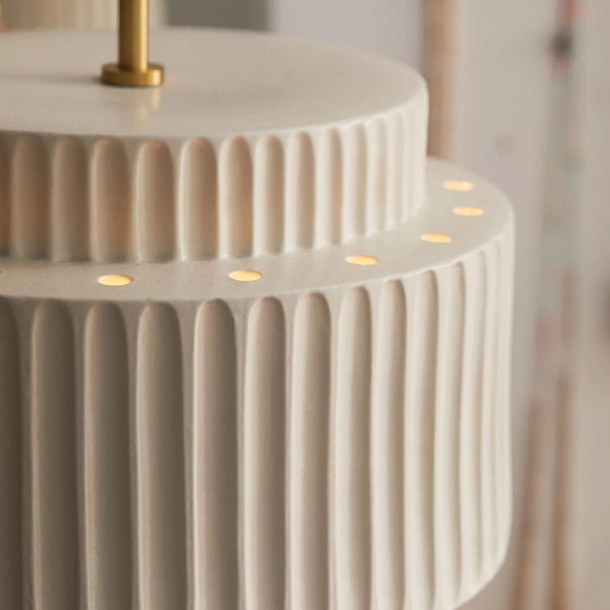 Aurelia Ribbed Pendant Light-Neutral Decor