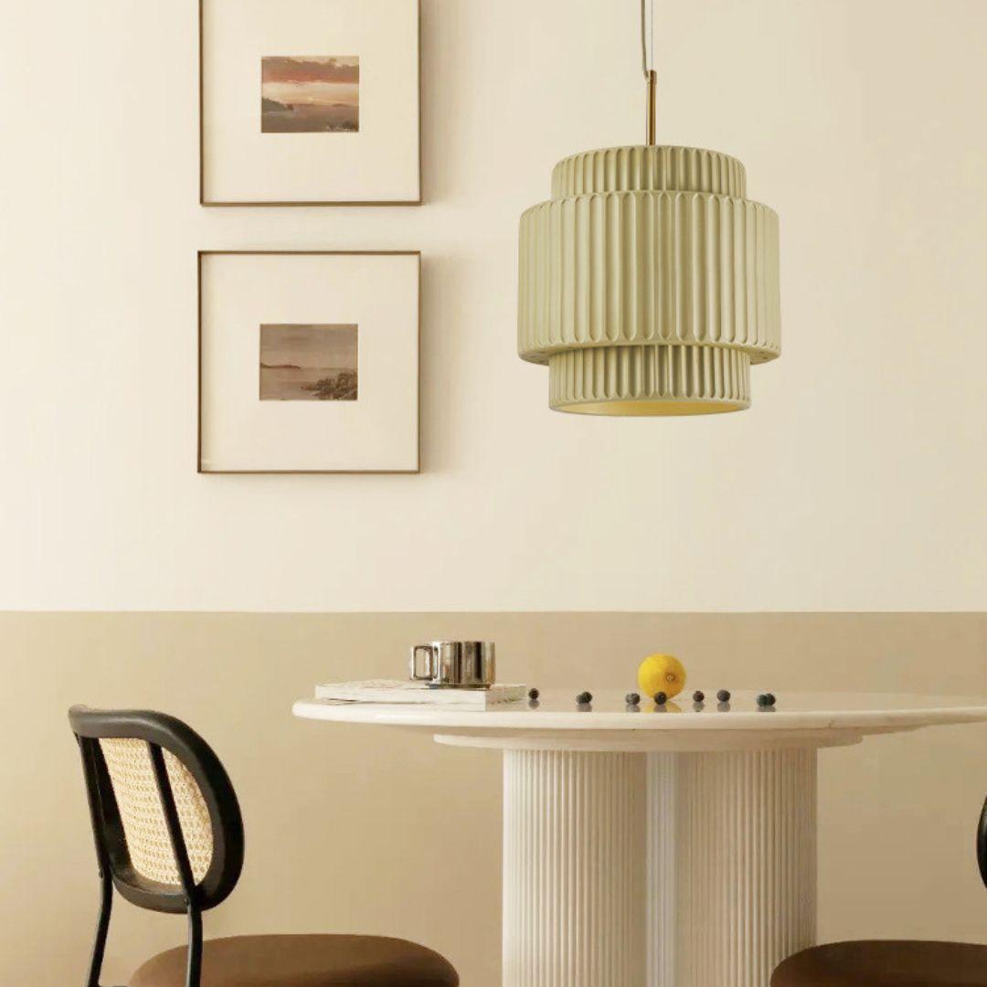 Aurelia Ribbed Pendant Light-Neutral Decor
