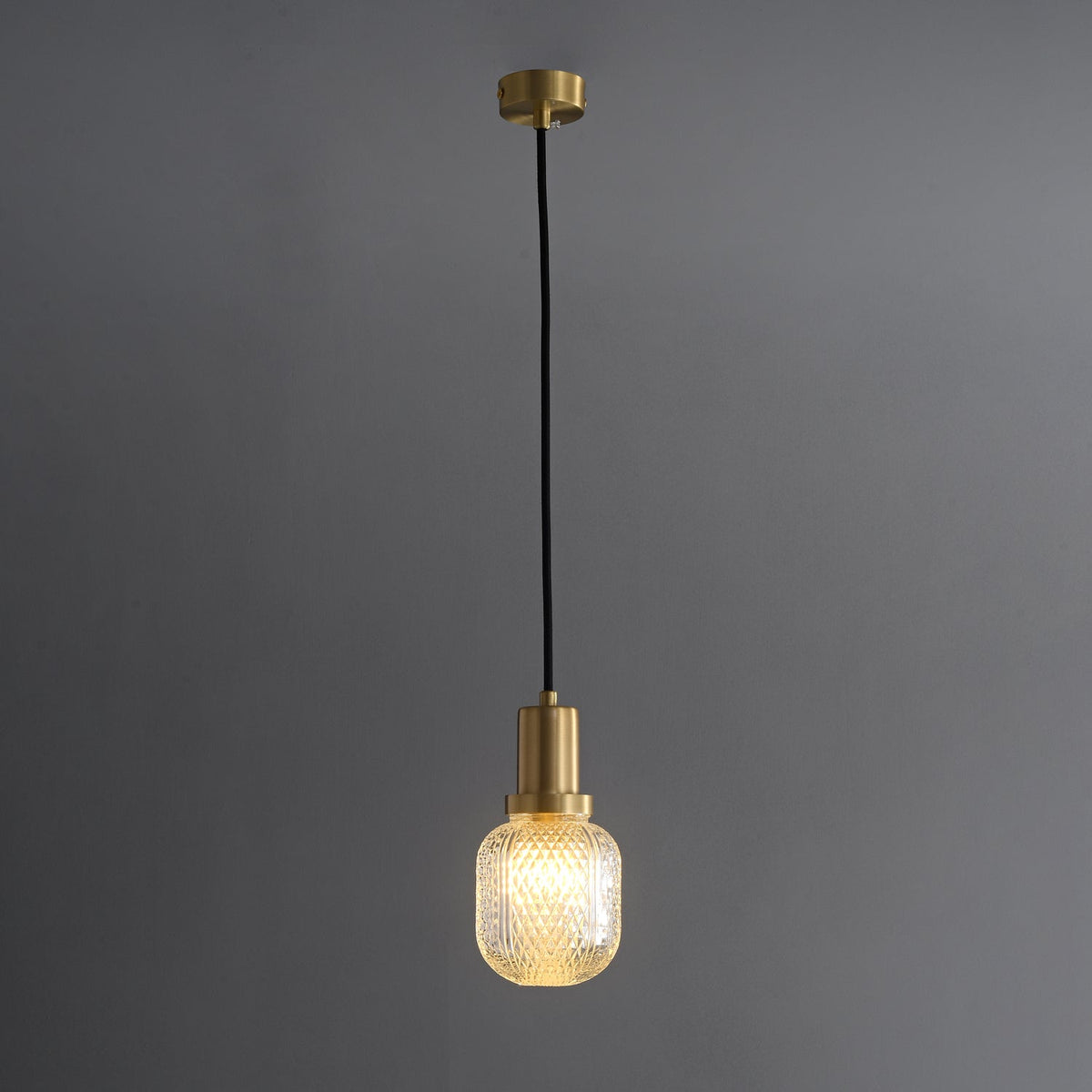Olvine Suspension en Laiton et Verre Premium