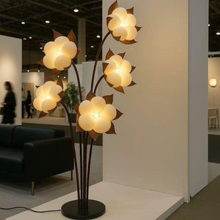 Green Blossom Floor Lamp-Neutral Decor