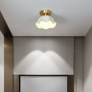 Arisha Vintage LED Plafonnier Laiton Métal Verre Salon Salle à manger