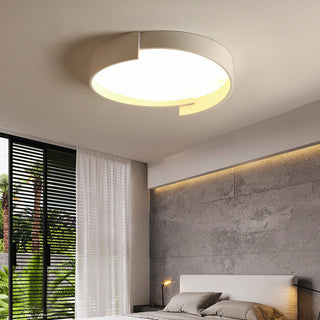 Arisha Plafonnier Rond Moderne, Métal/Acrylique, Blanc/Gris/Vert/Doré, Salon