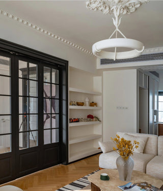 Tinsley Plaster Chandelier-Neutral Decor