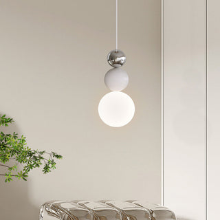 Valentina Suspension LED Moderne Bauhaus Verre Métal Chambre à Coucher