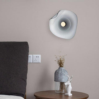 Arisha Applique Murale Fleur Moderne, Métal/Verre, Gris/Bleu, Salon