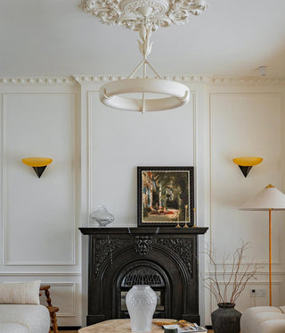 Tinsley Plaster Chandelier-Neutral Decor