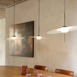 Arisha Suspension Moderne Ronde Verre Métal Salle à Manger