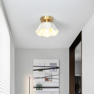 Arisha Vintage LED Plafonnier Laiton Métal Verre Salon Salle à manger