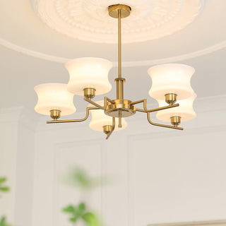Lustra Lustre en Verre Vintage Doré Naturel