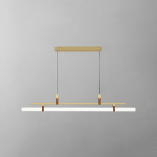 Avenel Suspension Linéaire Simple. Métal/Acrylique. Noir/doré. Chambre-Luire