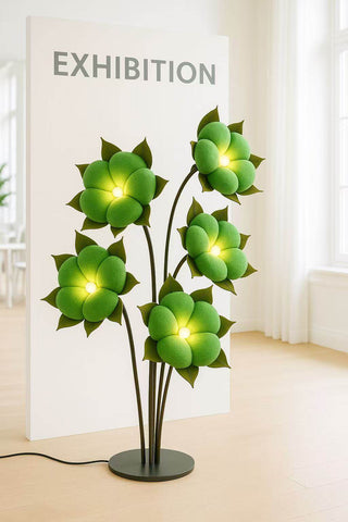 Green Blossom Floor Lamp-Neutral Decor