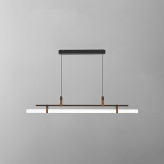 Avenel Suspension Linéaire Simple. Métal/Acrylique. Noir/doré. Chambre-Luire