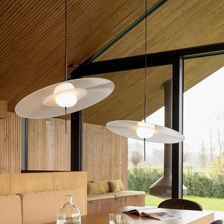Arisha Suspension Moderne Ronde Verre Métal Salle à Manger