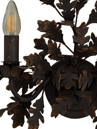 Oak Leaf Wrought Sconce-Neutral Decor