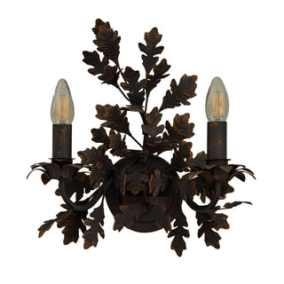Oak Leaf Wrought Sconce-Neutral Decor