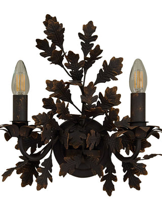 Oak Leaf Wrought Sconce-Neutral Decor