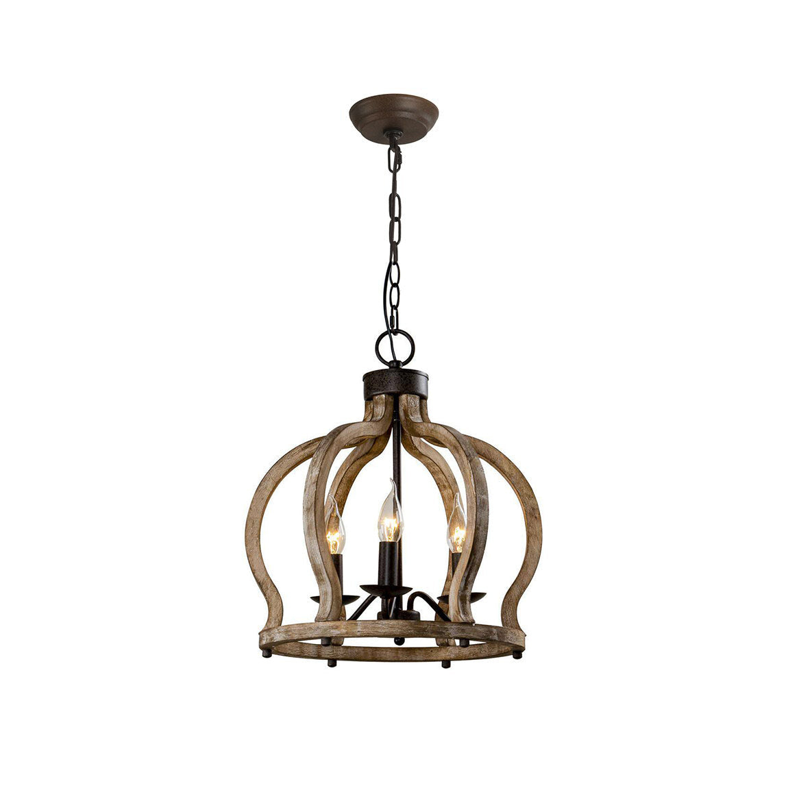 Vivinir Suspension Vintage Industrielle Aura Farmhouse en Bois et Métal
