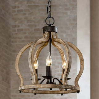 Vivinir Suspension Vintage Industrielle Aura Farmhouse en Bois et Métal