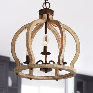 Vivinir Suspension Vintage Industrielle Aura Farmhouse en Bois et Métal