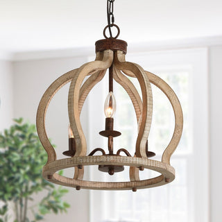 Vivinir Suspension Vintage Industrielle Aura Farmhouse en Bois et Métal