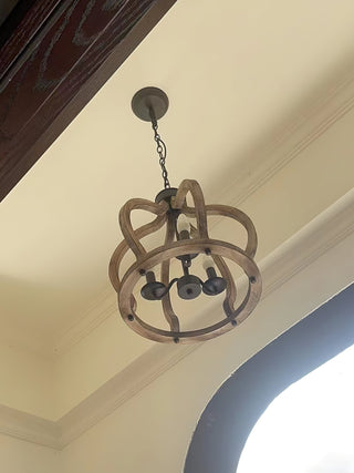 Vivinir Suspension Vintage Industrielle Aura Farmhouse en Bois et Métal