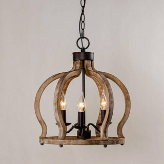 Vivinir Suspension Vintage Industrielle Aura Farmhouse en Bois et Métal