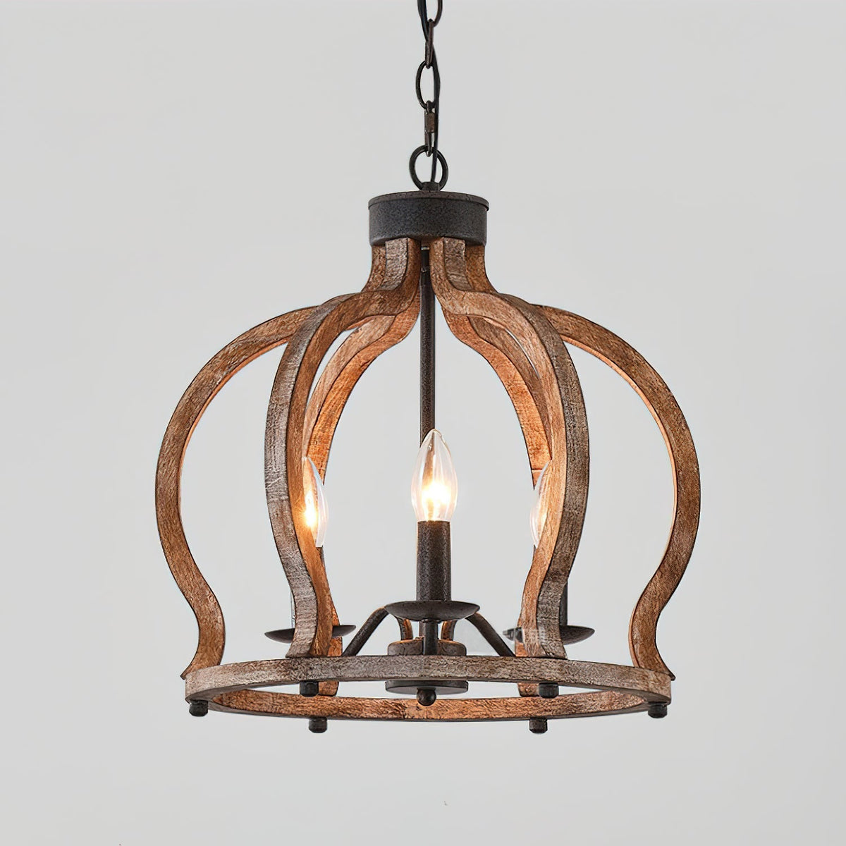 Vivinir Suspension Vintage Industrielle Aura Farmhouse en Bois et Métal