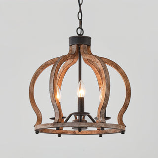 Vivinir Suspension Vintage Industrielle Aura Farmhouse en Bois et Métal