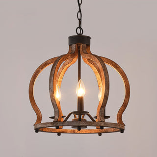 Vivinir Suspension Vintage Industrielle Aura Farmhouse en Bois et Métal